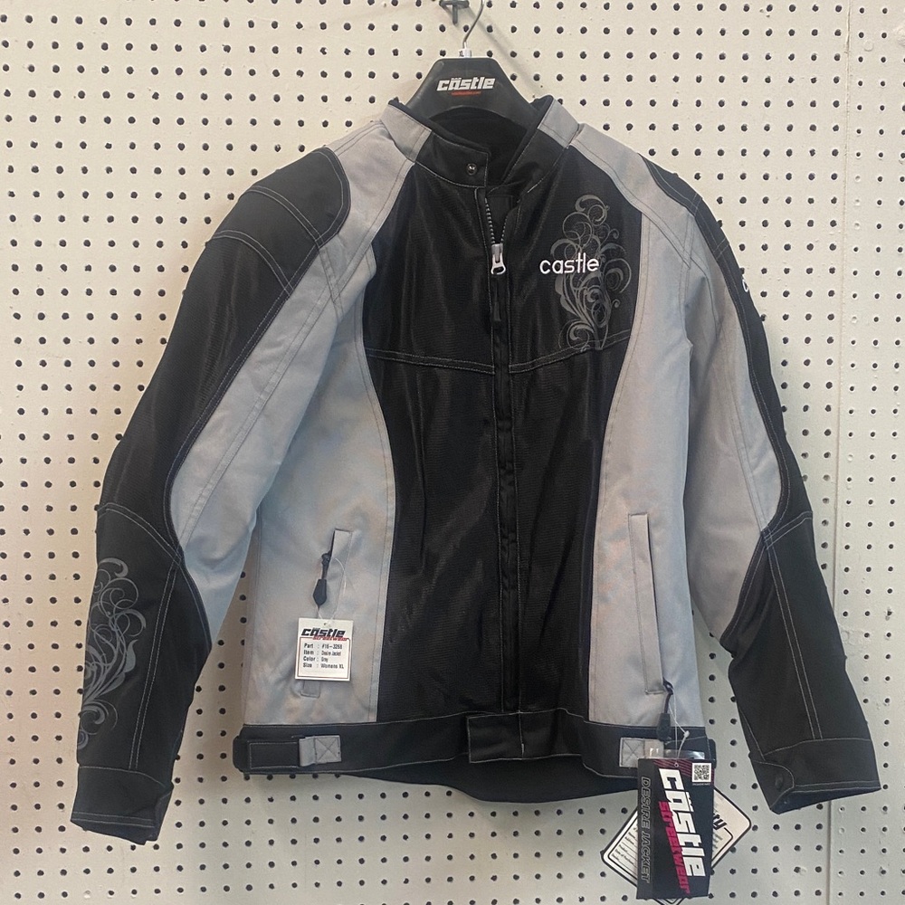 Women's Desire Motorcycle Black and Gray Jacket